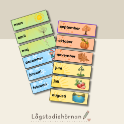 Bildstöd - månader, veckodag, datum