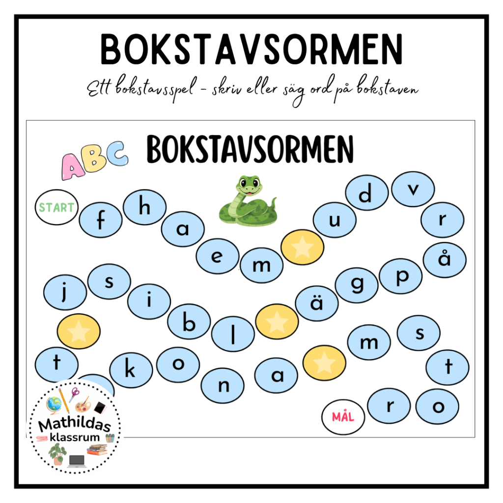 Bokstavsormen – ett bokstavsspel