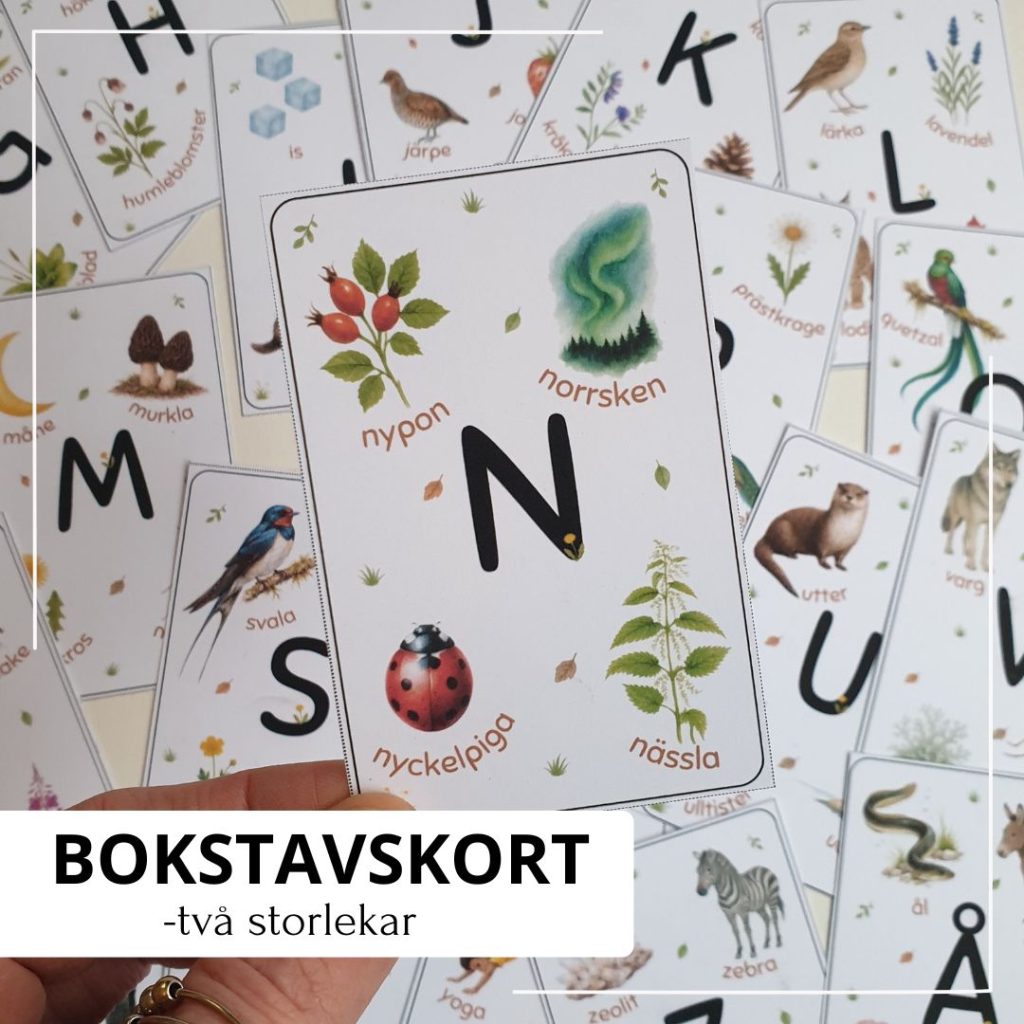 Bokstavskort – stora & små