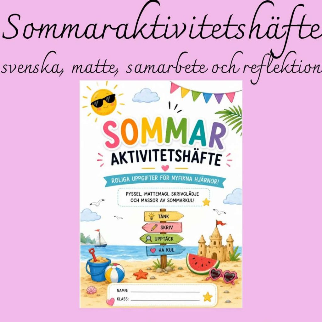 Sommaraktivitetshäfte – roliga uppgifter till skolstarten ☀️