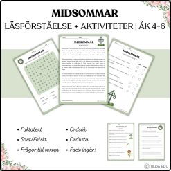 Midsommar - läsförståelse & aktiviteter | Åk 4–6