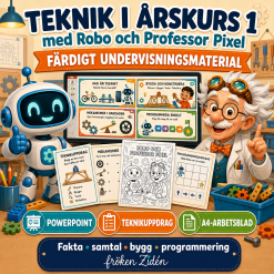 🤖 Teknik i årskurs 1 – med Robo och Professor Pixel