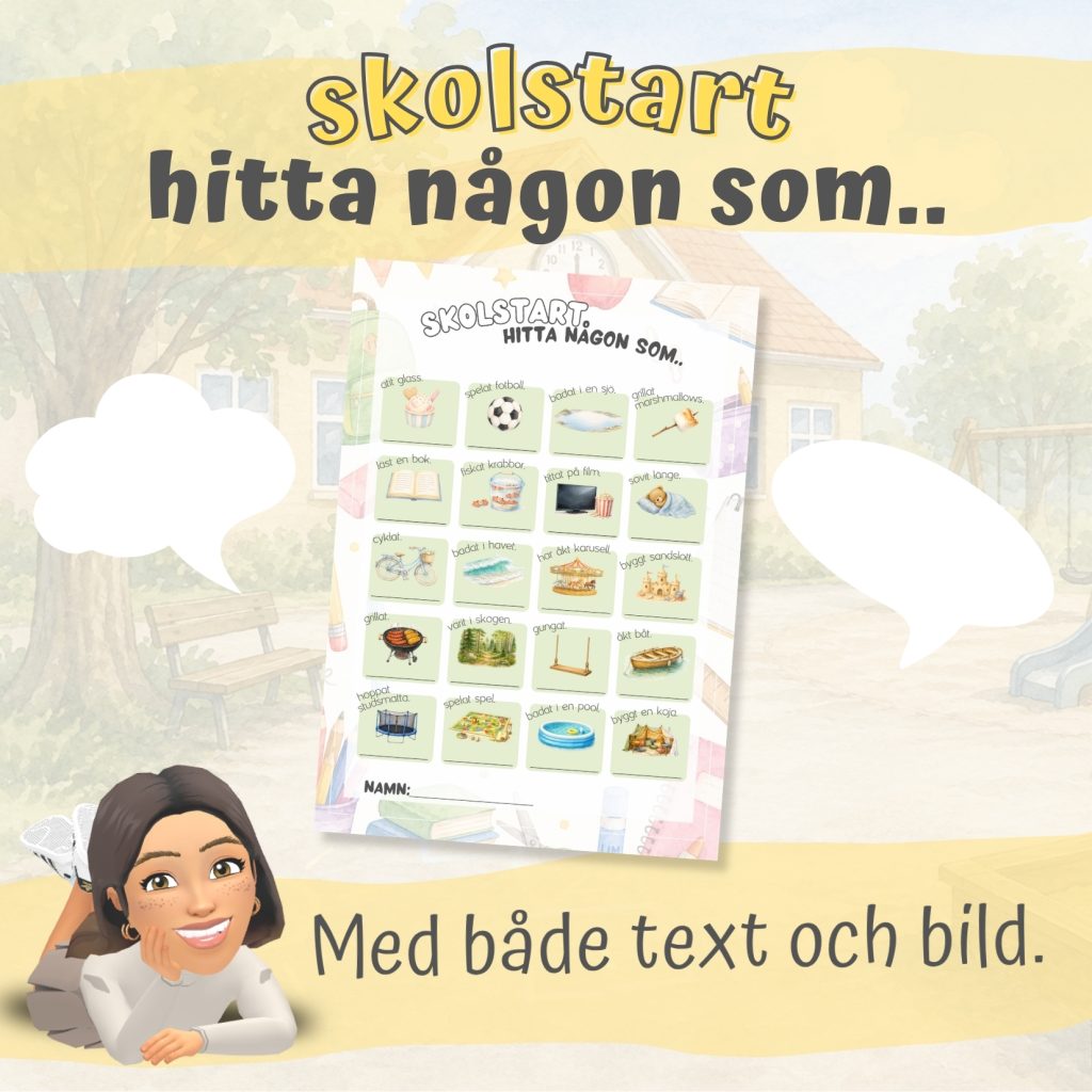 SKOLSTART hitta någon som..