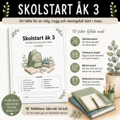 Skolstart åk 3, häfte med 11 sidor