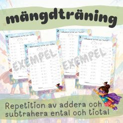 Mängdträning addera och subtrahera tiotal och ental utan övergång 0-100