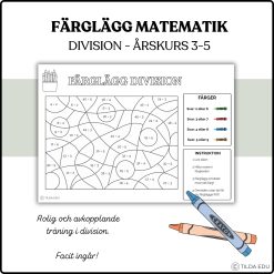 Färglägg matematik - division åk 3-5