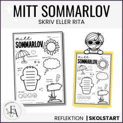 Mitt sommarlov – skriv eller rita | Reflektionsuppgift vid skolstart