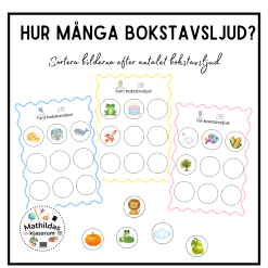 Hur många bokstavsljud? - Sortera bilderna efter antalet bokstavsljud