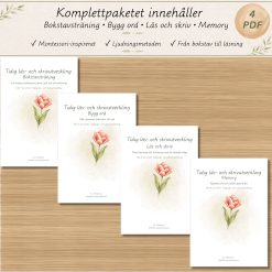 Tidig läs- och skrivutveckling – Komplett paket ⭐ Bokstavsträning • Bygg ord • Läs och skriv • Memory