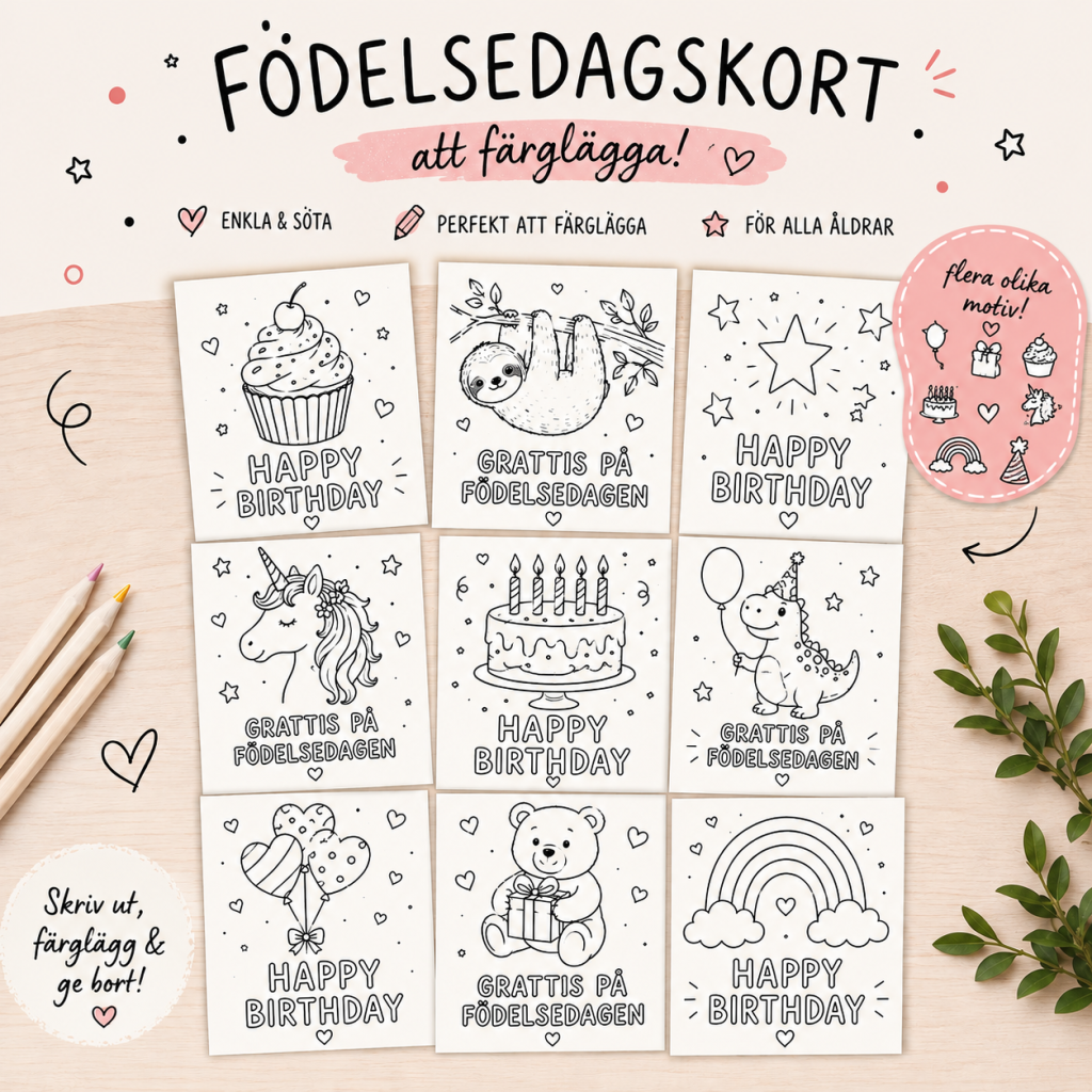Målarbilder till födelsedagar