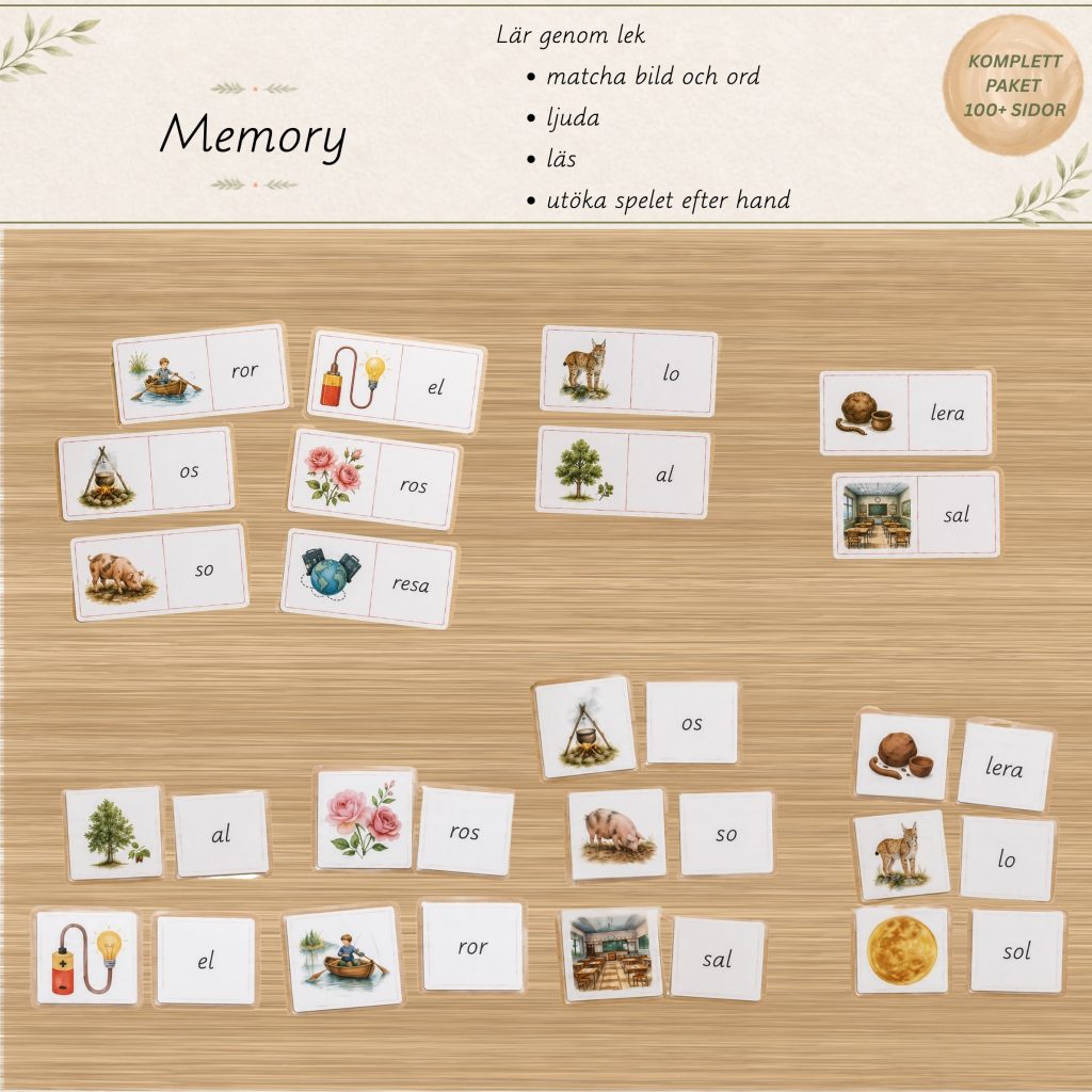 Tidig läs- och skrivutveckling – Memory