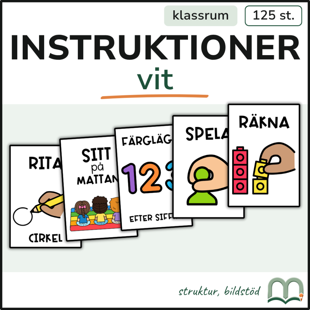 Instruktionskort – Vit