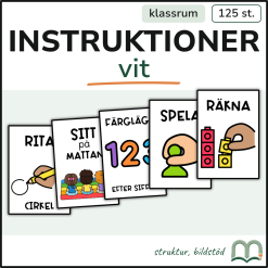 Instruktionskort - Vit