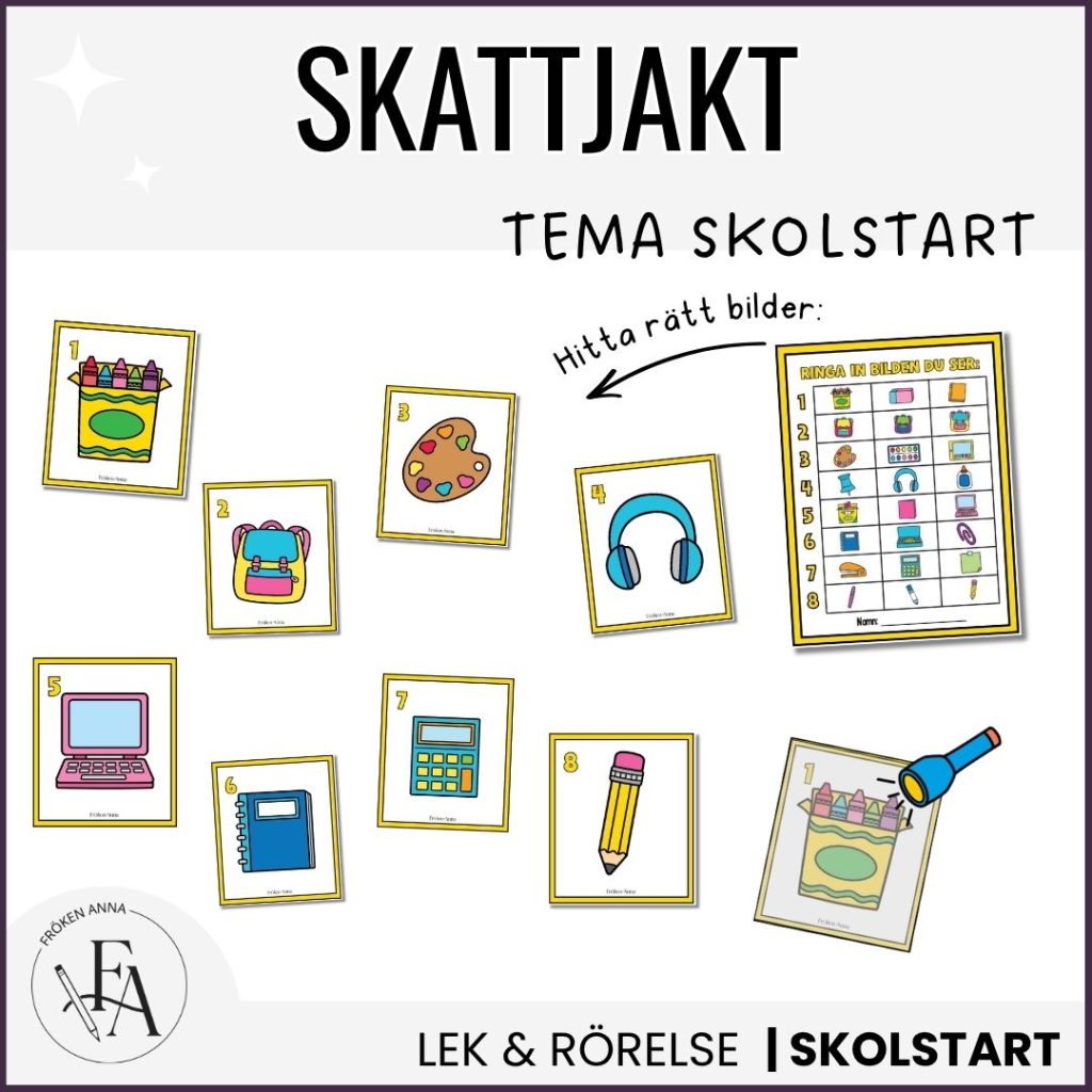 Skolstartsjakt / Skattjakt Tema Skolstart