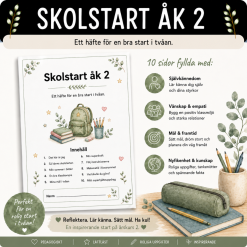 Skolstart åk 2, häfte med 10 sidor