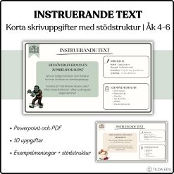 Instruerande text – 10 korta skrivuppgifter med stödstruktur | Åk 4–6