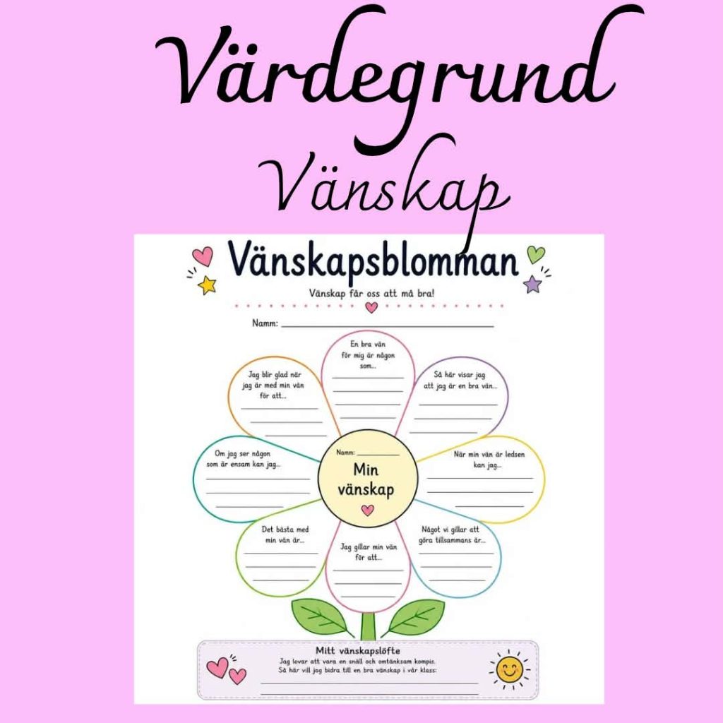 Vänskapsblomman – Värdegrundsövning som stärker vänskap och trygghet | F–6