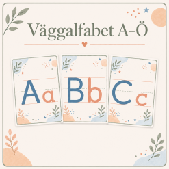 Väggalfabet - Nordisk pastell