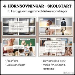 15 Färdiga 4-hörnsövningar - skolstart