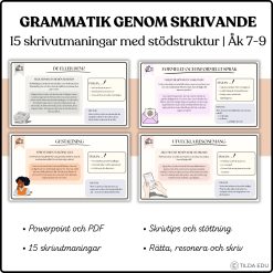 Grammatik genom skrivande – 15 skrivutmaningar med stödstruktur | Åk 7–9