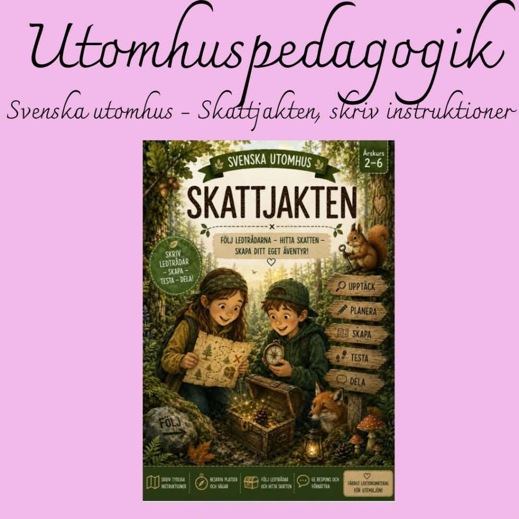 Svenska utomhus – Skattjakten | Skriv instruktioner i naturen | Åk 2–6
