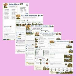 Sveriges landskap – 25 brev, arbetsuppgifter och facit