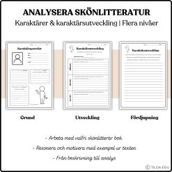 Analysera skönlitteratur – Karaktärer & karaktärsutveckling