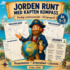 JORDEN RUNT MED KAPTEN KOMPASS 🧭🗺️