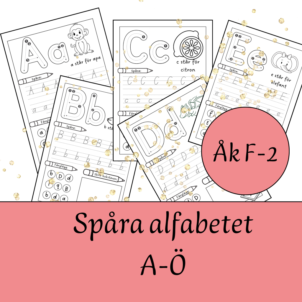 Alfabetet A–Ö – Spåra, skriv & träna