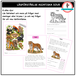 Läsförståelse - asiatiska djur