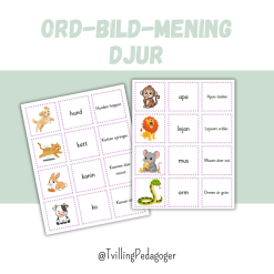 Ord-Bild-Mening DJUR
