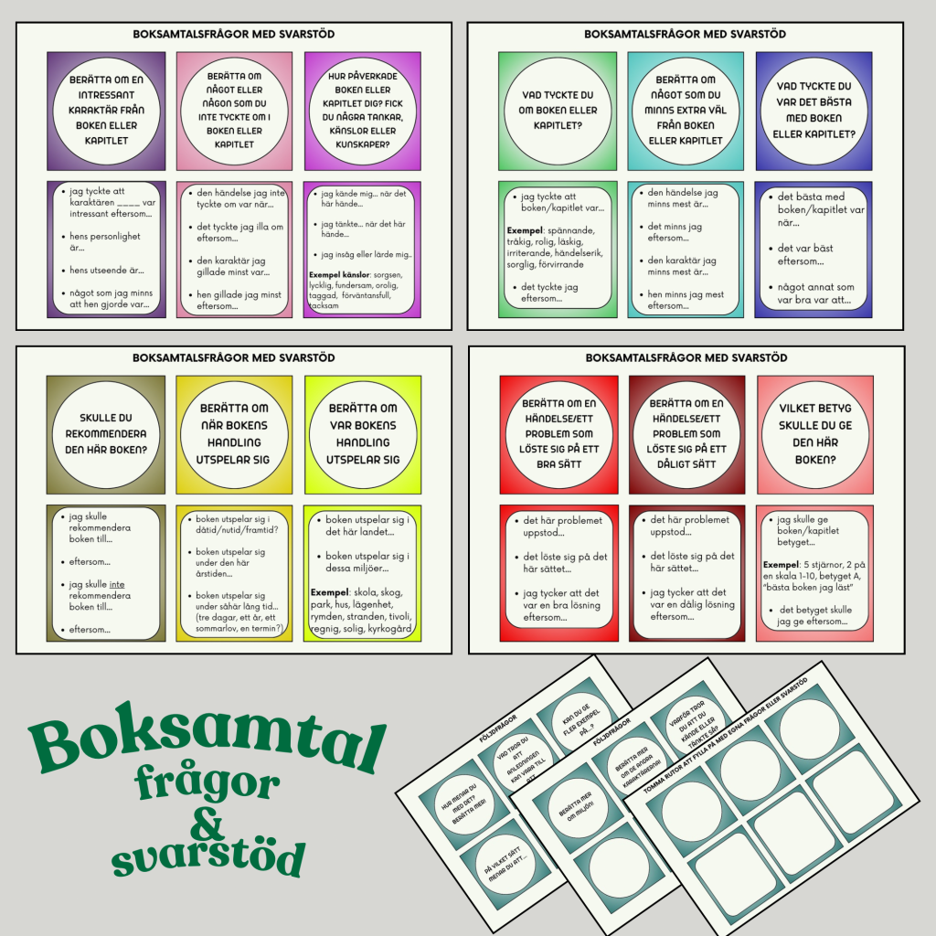 Boksamtalskort – frågor och stödsvar