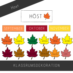 Höst klassrumsdekoration