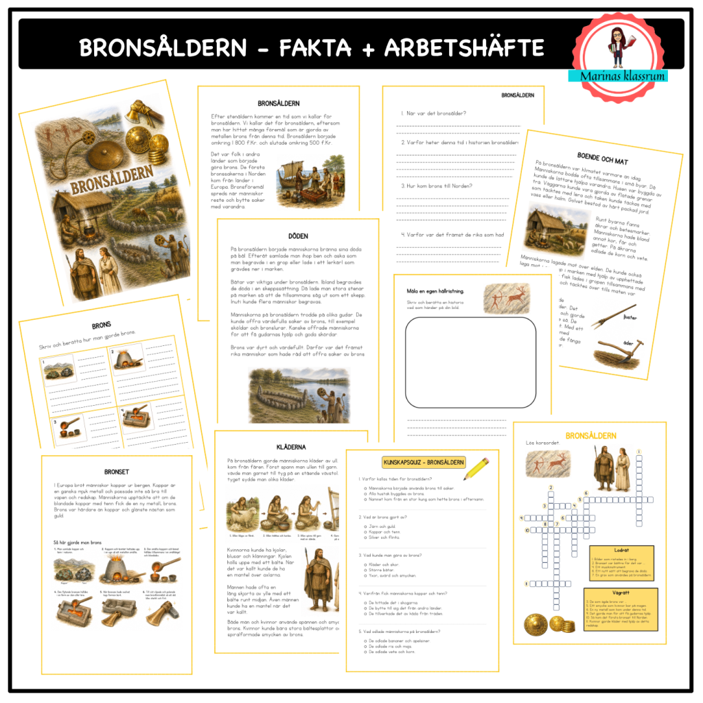 Bronsåldern fakta + arbetshäfte