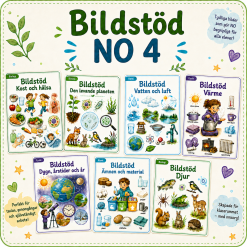 Bildstöd NO 4 + ämnesböcker i kemi, fysik och biologi