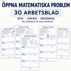 Öppna matematiska problem – 30 arbetsblad för åk 2