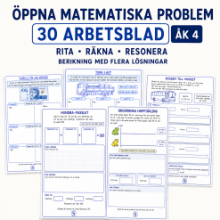 Öppna matematiska problem – 30 arbetsblad för åk 3–4
