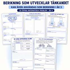Öppna matematiska problem – 30 arbetsblad för åk 3–4