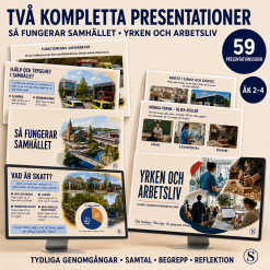 Så fungerar samhället – komplett arbetsområde om samhälle, yrken och arbetsliv | Åk 2–4