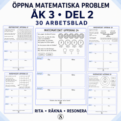 Öppna matematiska problem – åk 3, del 2 | 30 arbetsblad
