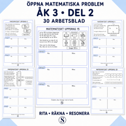 Öppna matematiska problem – åk 3, del 2 | 30 arbetsblad
