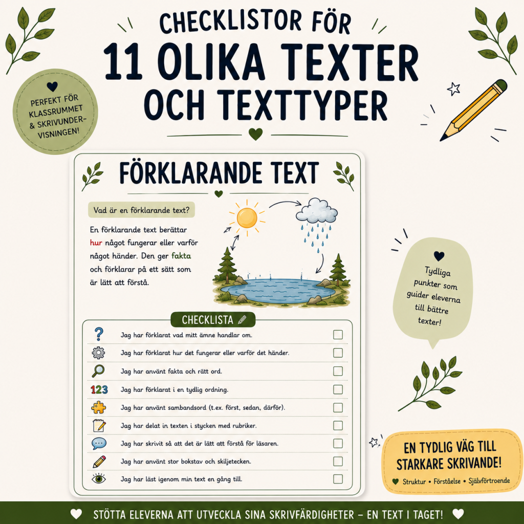 Checklistor olika texter