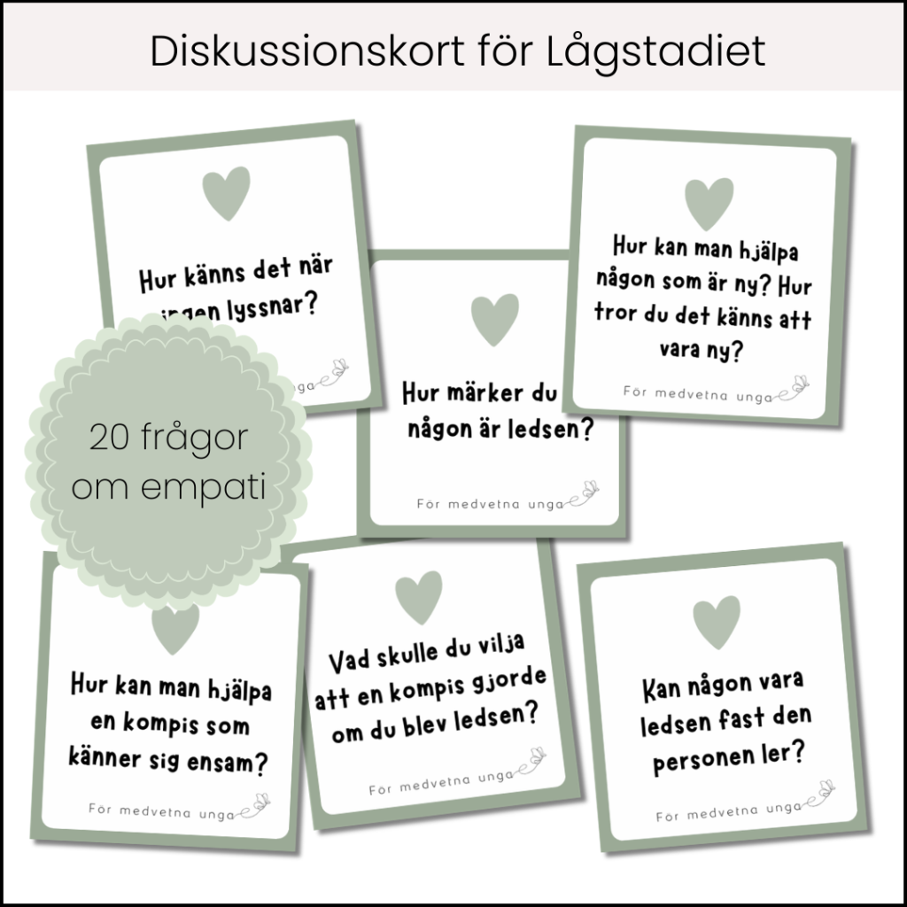 Diskussionskort för lågstadiet – Empati