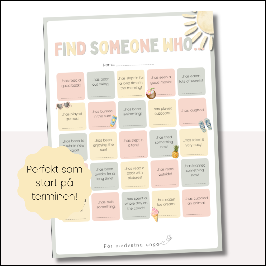 Find Someone Who… – Perfekt uppgift efter sommarlovet ☀️