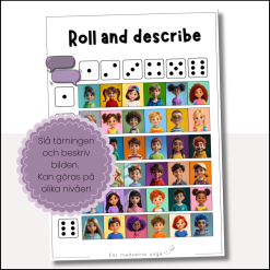 Roll and describe (träna beskrivningar)