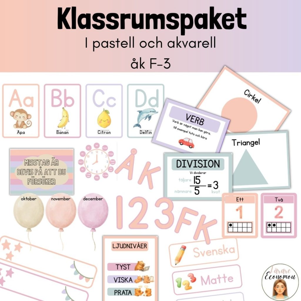 Klassrumspaket pastell och akvarell