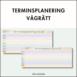 Mall för planeringsunderlag/schema/veckoplanering 26/27 - redigerbar