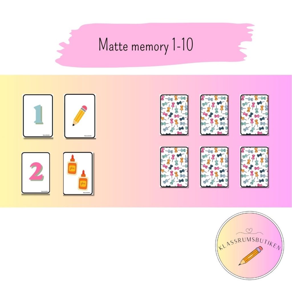Memory spel – Matte