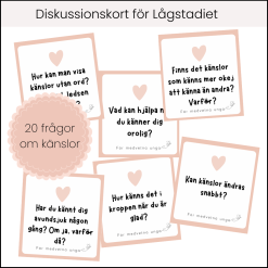 Diskussionskort för lågstadiet – Känslor