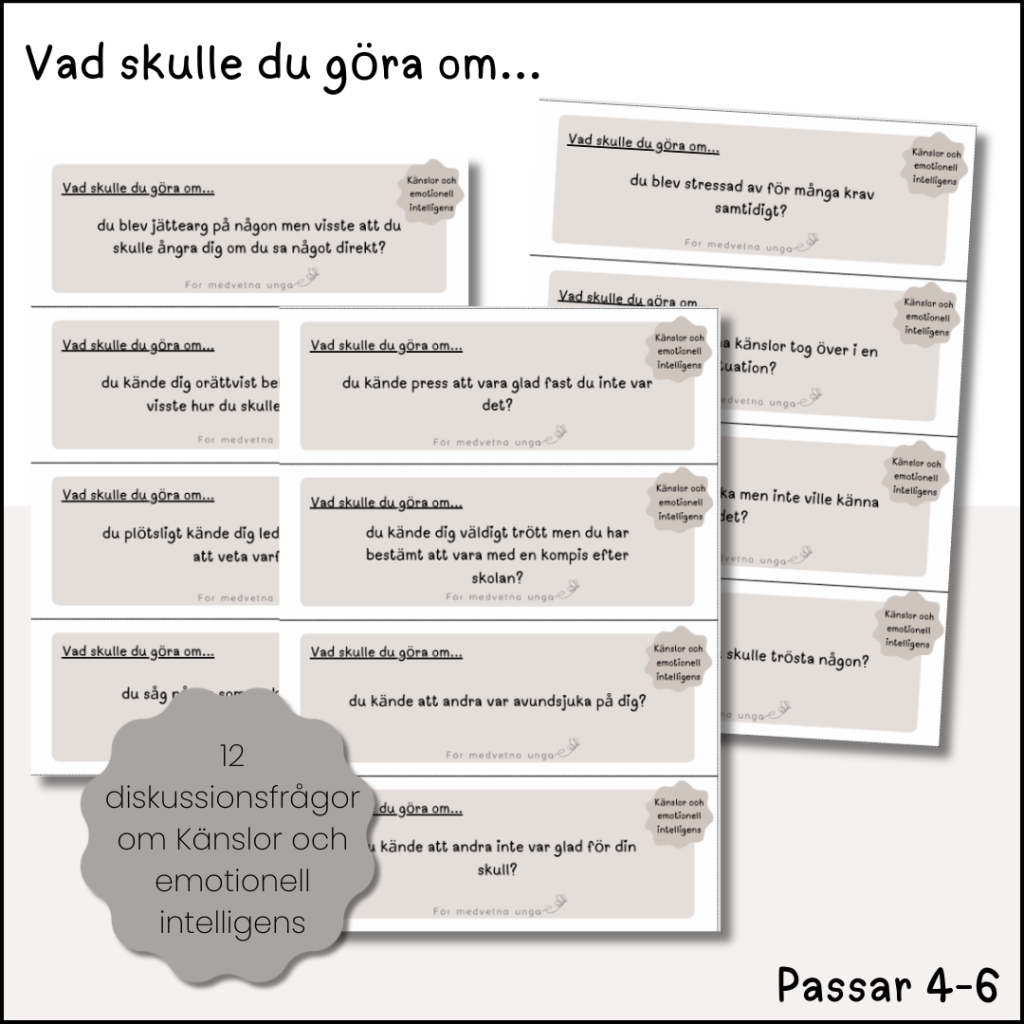 Diskussionsfrågor för mellanstadiet – Känslor och emotionell intelligens